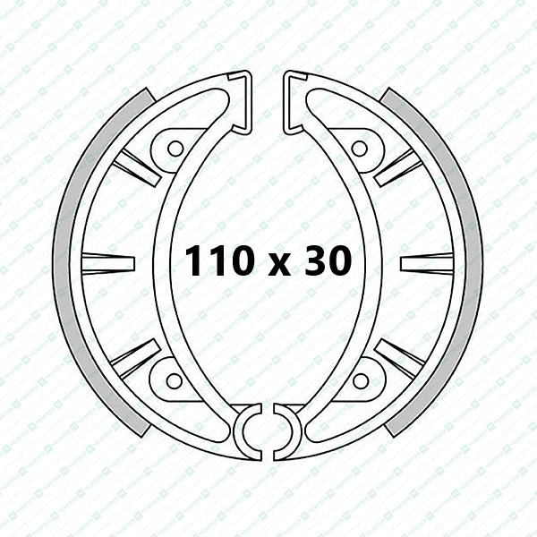 Montesa Cota 123 to 349 rear brake shoes (rain/mud)