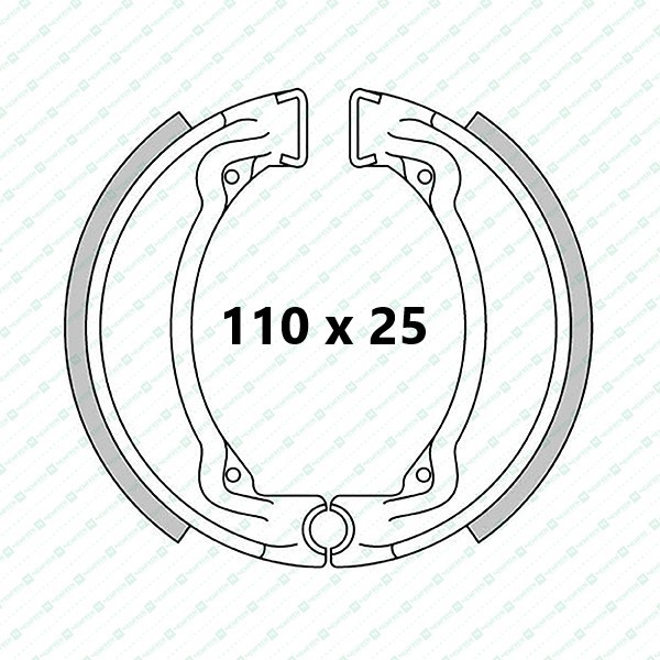 Yamaha TY Mini 80 rear brake shoes (rain/mud)