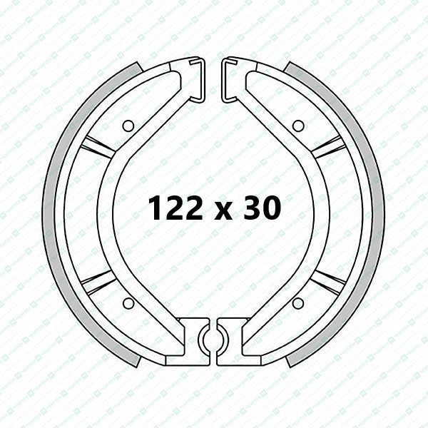 Ossa MAR & TR Front & rear brake shoes (rain/mud)