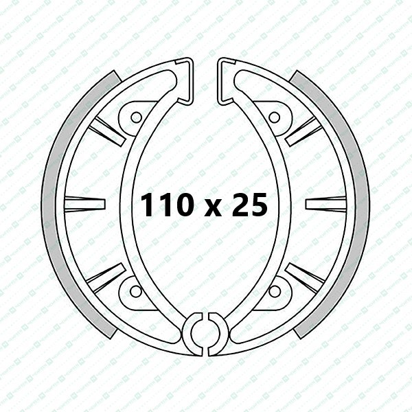 Ossa Gold & Abricot Front brake shoes (Standard)