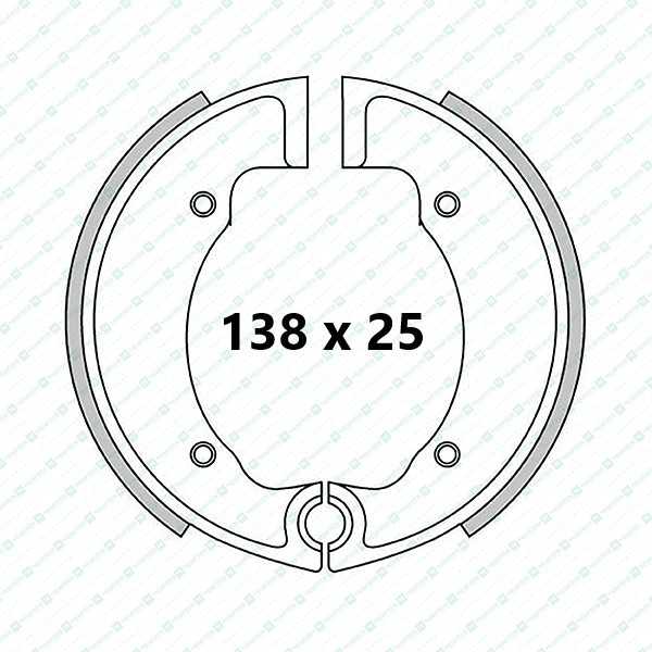 Triumph Tiger Cub front and rear brake shoes (rain/mud)