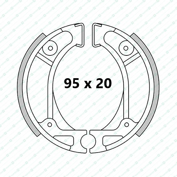 HONDA TLR 125 to 200 Front & rear brake shoes (rain/mud)