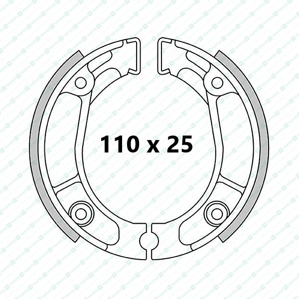 HONDA TLS Front & rear brake shoes (rain/mud)