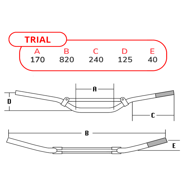 Trial handlebar, size 5