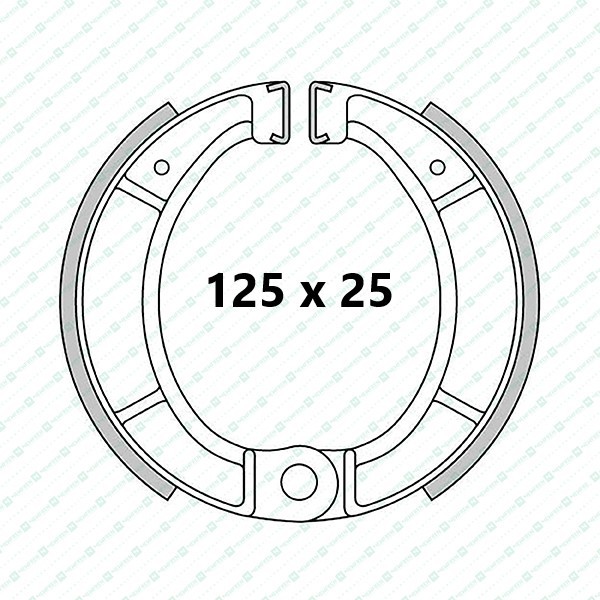 Bultaco Sherpa front and rear brake shoes (Pro)