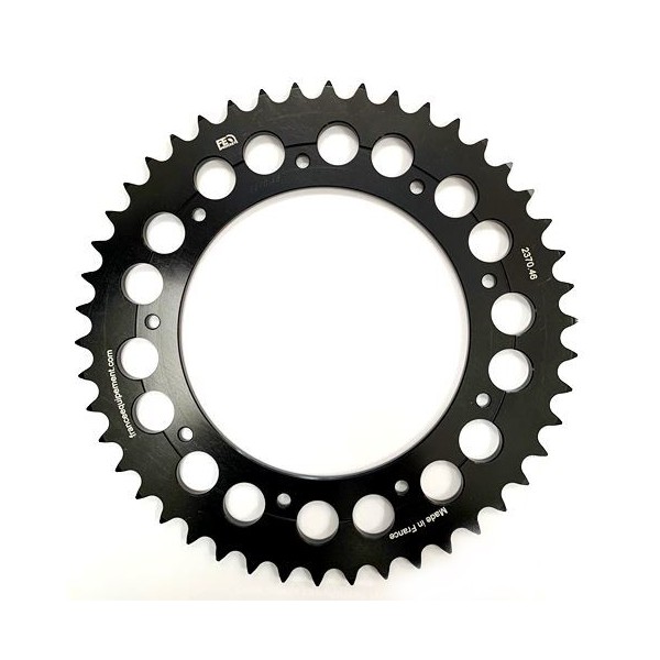 Bultaco Black Aluminium rear sprocket 46T link size 520, int diameter 140mm